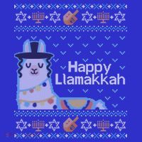 Funny Ugly Hanukkah Sweater Llama Llamakkah Gift Mousepad thumb 1