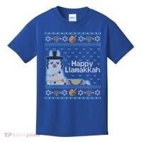 Funny Ugly Hanukkah Sweater Llama Llamakkah Gift Kids T-Shirt thumb 0