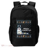 Funny Ugly Hanukkah Sweater, Llama Llamakkah Backpack thumb 0