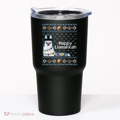 Funny Ugly Hanukkah Sweater, Llama Llamakkah Tumbler
