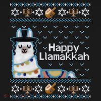 Funny Ugly Hanukkah Sweater, Llama Llamakkah Ornament thumb 1