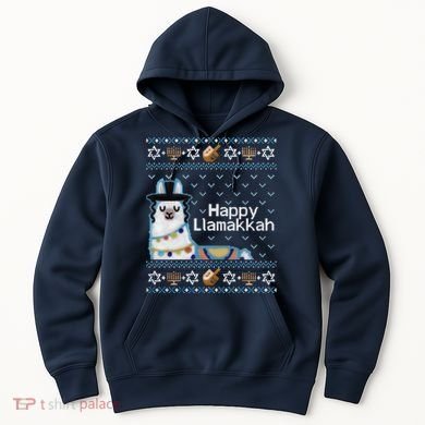 Funny Ugly Hanukkah Sweater, Llama Llamakkah Hoodie