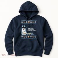 Funny Ugly Hanukkah Sweater, Llama Llamakkah Hoodie thumb 0