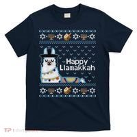 Funny Ugly Hanukkah Sweater, Llama Llamakkah T-Shirt thumb 0
