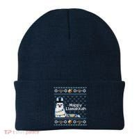 Funny Ugly Hanukkah Sweater, Llama Llamakkah Beanie thumb 0