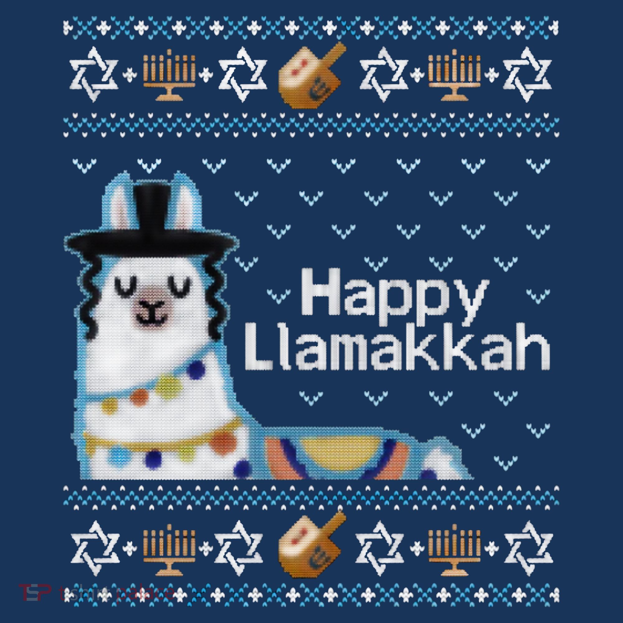 Funny Ugly Hanukkah Sweater, Llama Llamakkah Baby Bodysuit