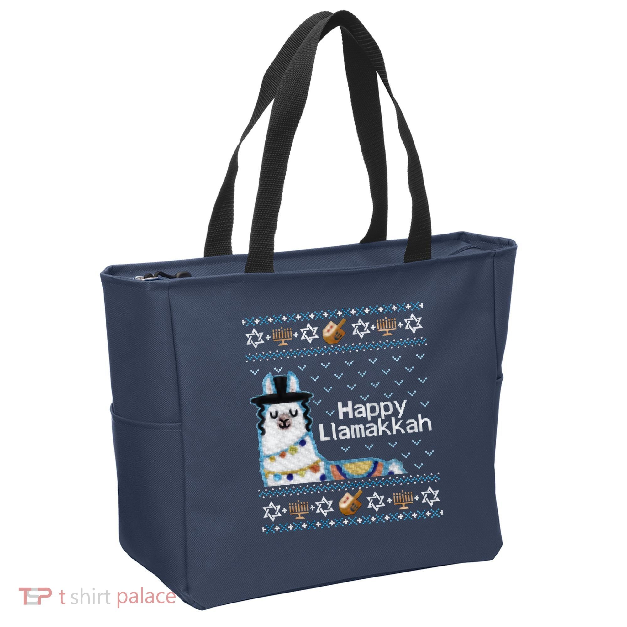 Funny Ugly Hanukkah Sweater, Llama Llamakkah Tote Bag