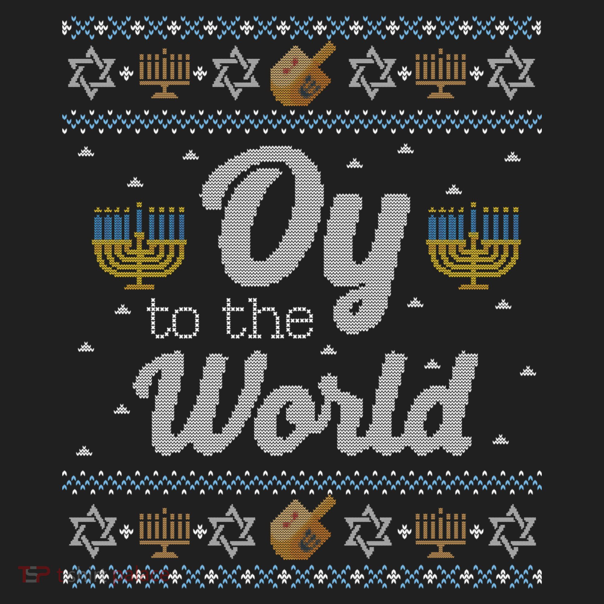 Funny Ugly Hanukkah Sweater Oy To The World Gift Beanie
