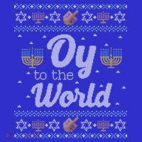 Funny Ugly Hanukkah Sweater Oy To The World Gift Sweatshirt thumb 3