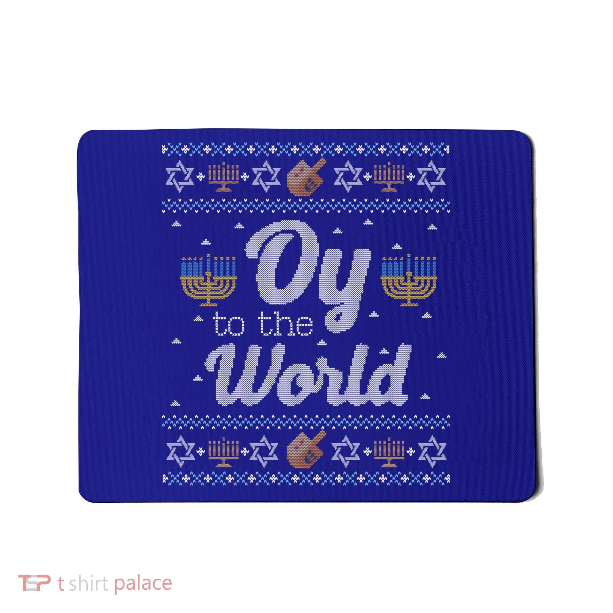 Funny Ugly Hanukkah Sweater Oy To The World Gift Mousepad