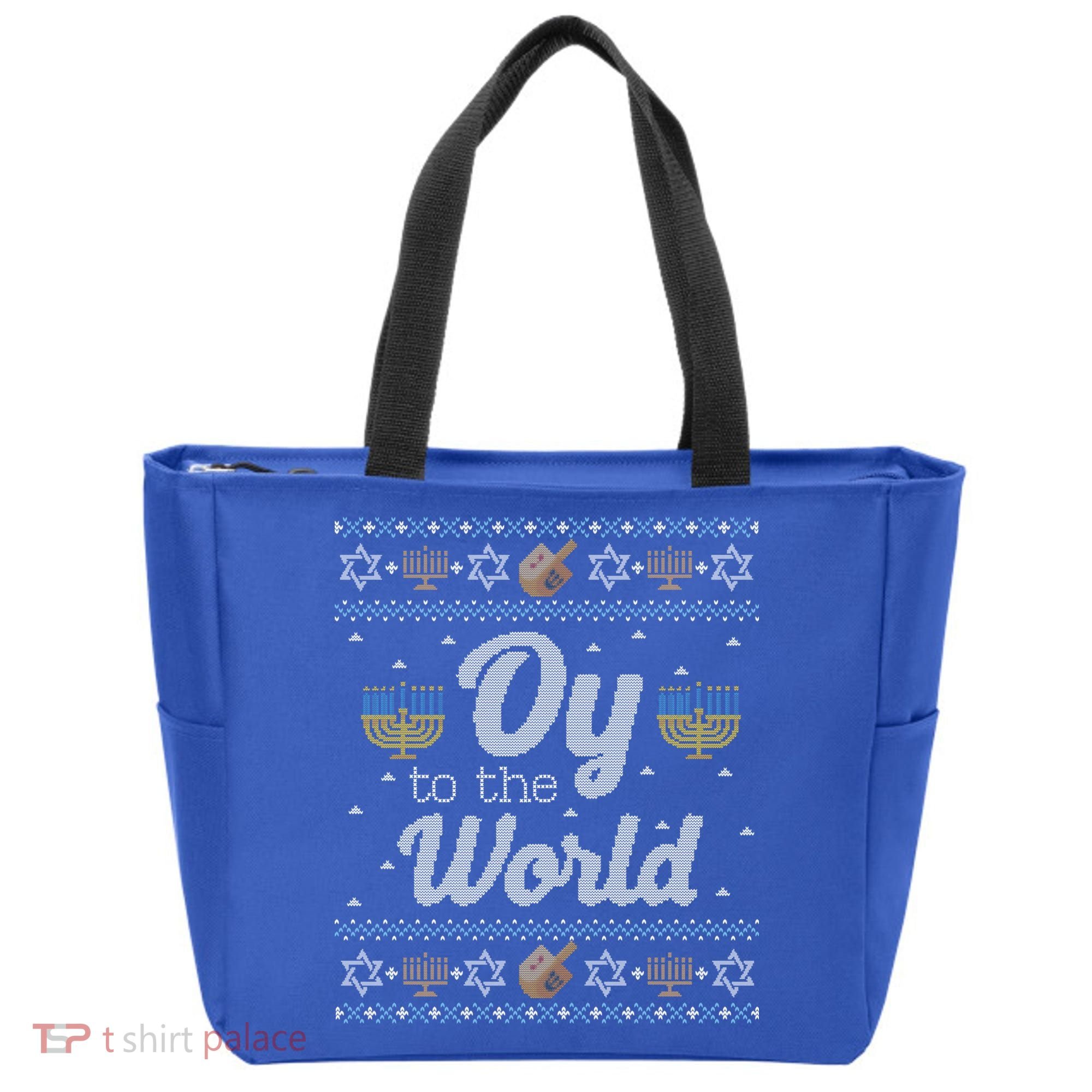 Funny Ugly Hanukkah Sweater Oy To The World Gift Tote Bag