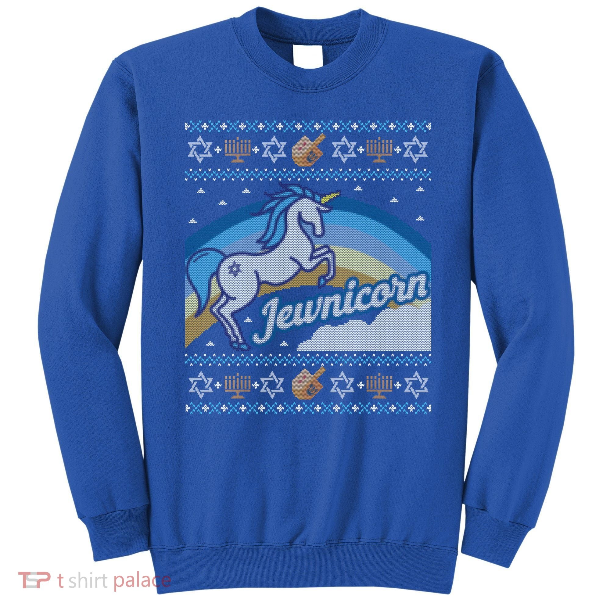 Funny Ugly Hanukkah Sweater Unicorn Jewnicorn Gift Sweatshirt