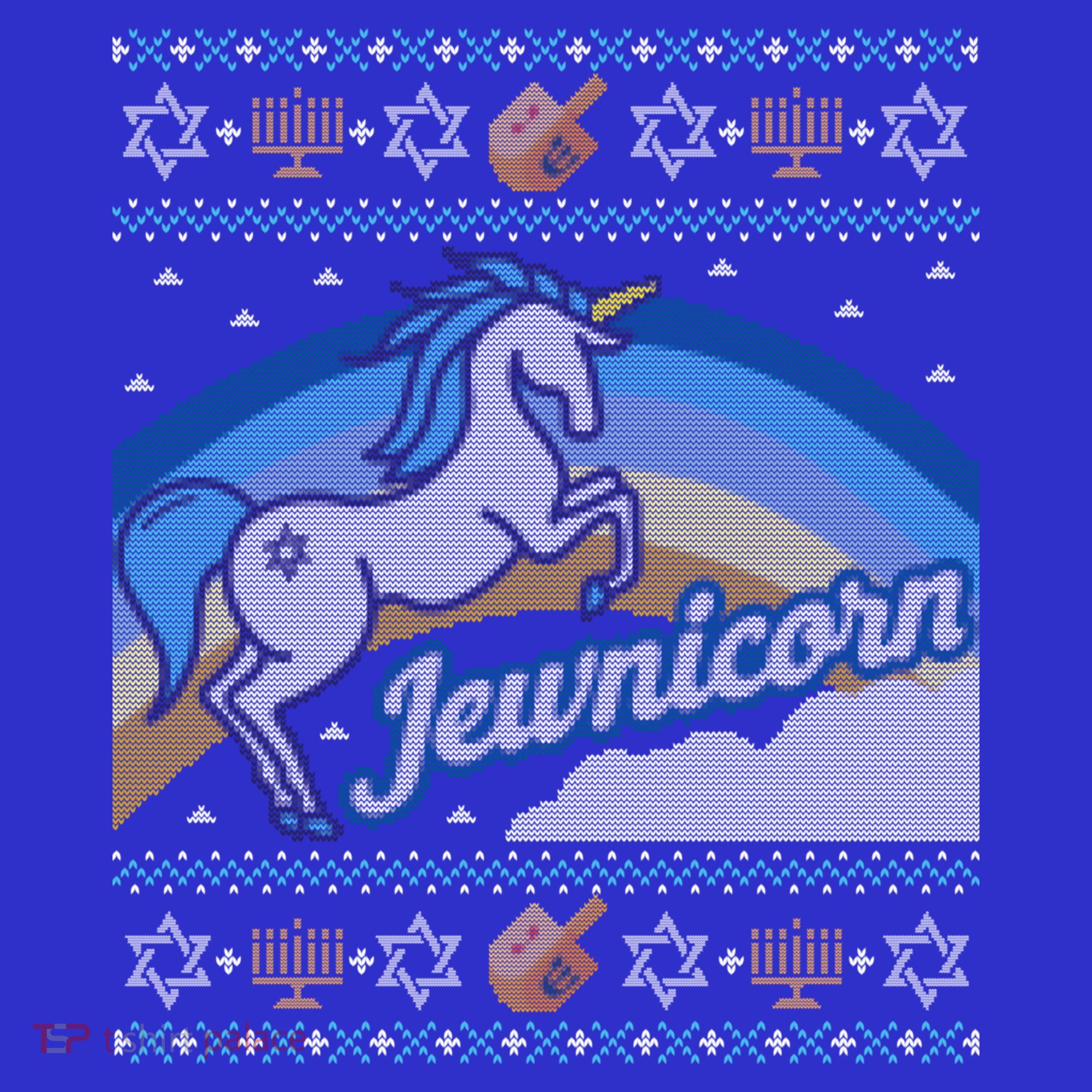 Funny Ugly Hanukkah Sweater Unicorn Jewnicorn Gift T-Shirt