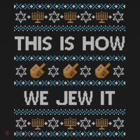 Funny Ugly Hanukkah Sweater This Is How We Jew It Doggie Tank thumb 4