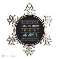 Funny Ugly Hanukkah Sweater This Is How We Jew It Ornament thumb 0