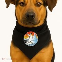 Flippers Up I Stand With The Penguins Arctic Pride Fan USA-Made Doggie Bandana thumb 1