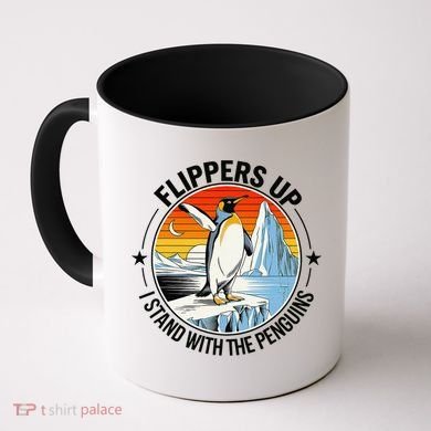 Flippers Up I Stand With The Penguins Arctic Pride Fan Coffee Mug