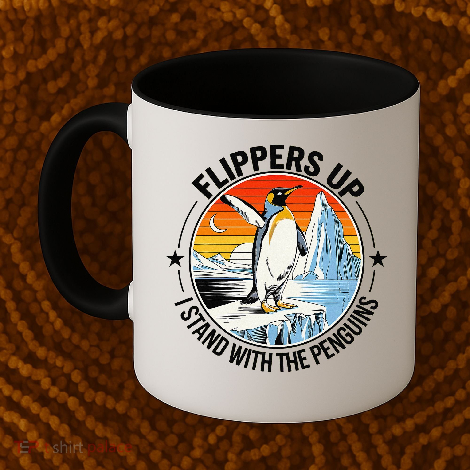 Flippers Up I Stand With The Penguins Arctic Pride Fan Coffee Mug