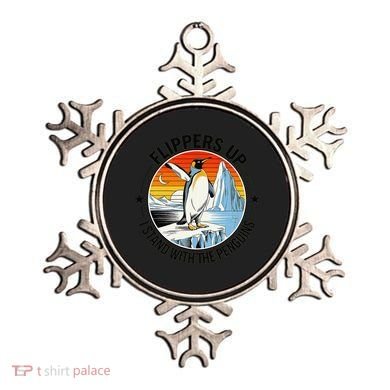Flippers Up I Stand With The Penguins Arctic Pride Fan Ornament