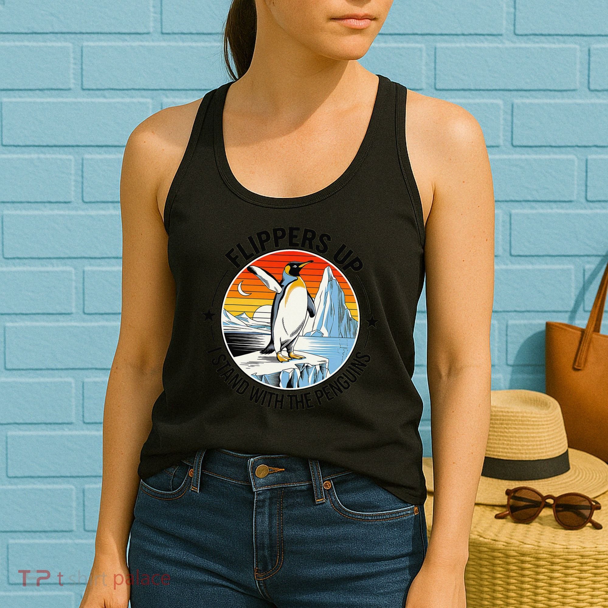 Flippers Up I Stand With The Penguins Arctic Pride Fan Women's Tank Top