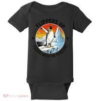 Flippers Up I Stand With The Penguins Arctic Pride Fan Baby Bodysuit thumb 0