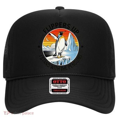 Flippers Up I Stand With The Penguins Arctic Pride Fan Hat