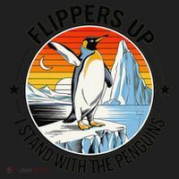 Flippers Up I Stand With The Penguins Arctic Pride Fan Hat thumb 2