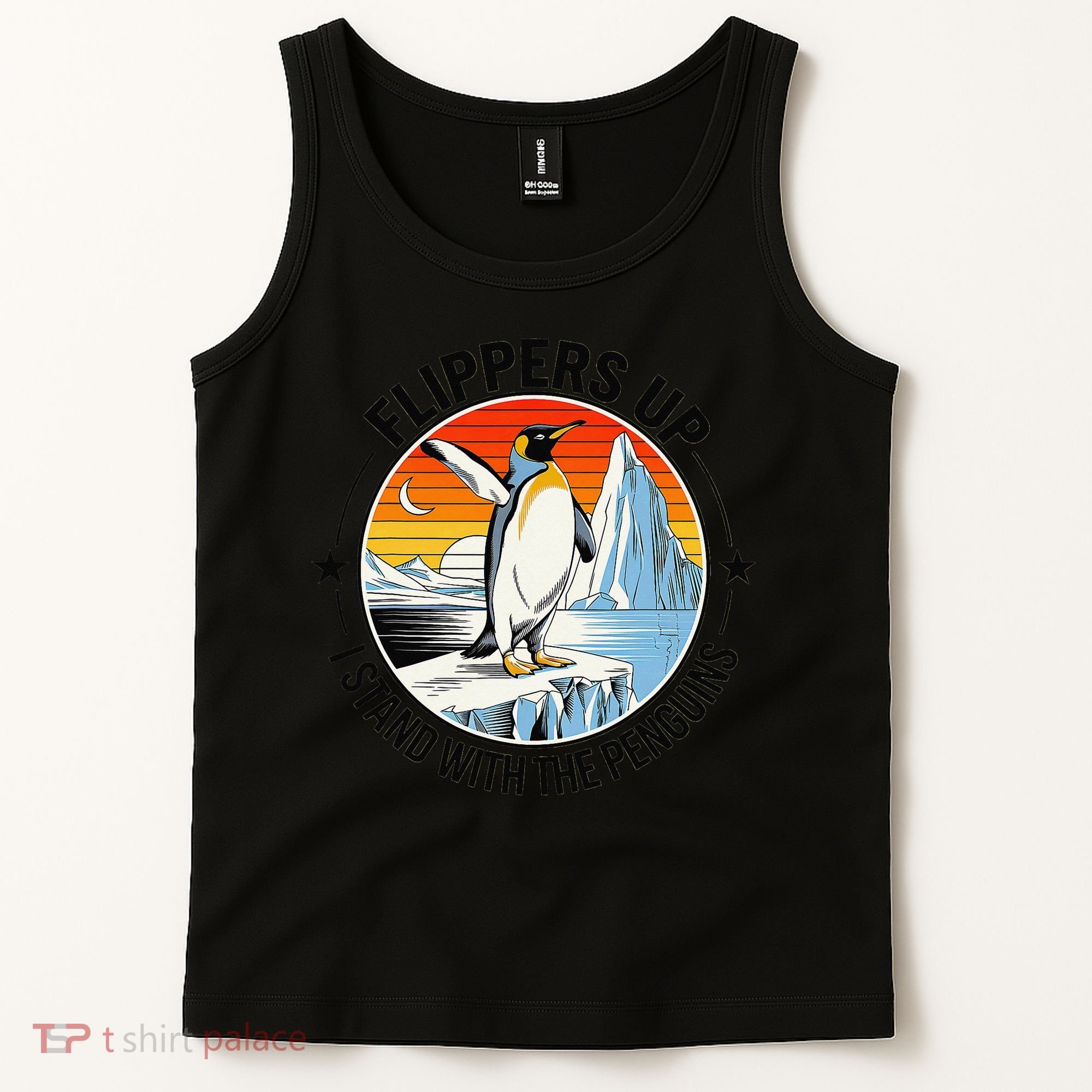 Flippers Up I Stand With The Penguins Arctic Pride Fan Tank Top