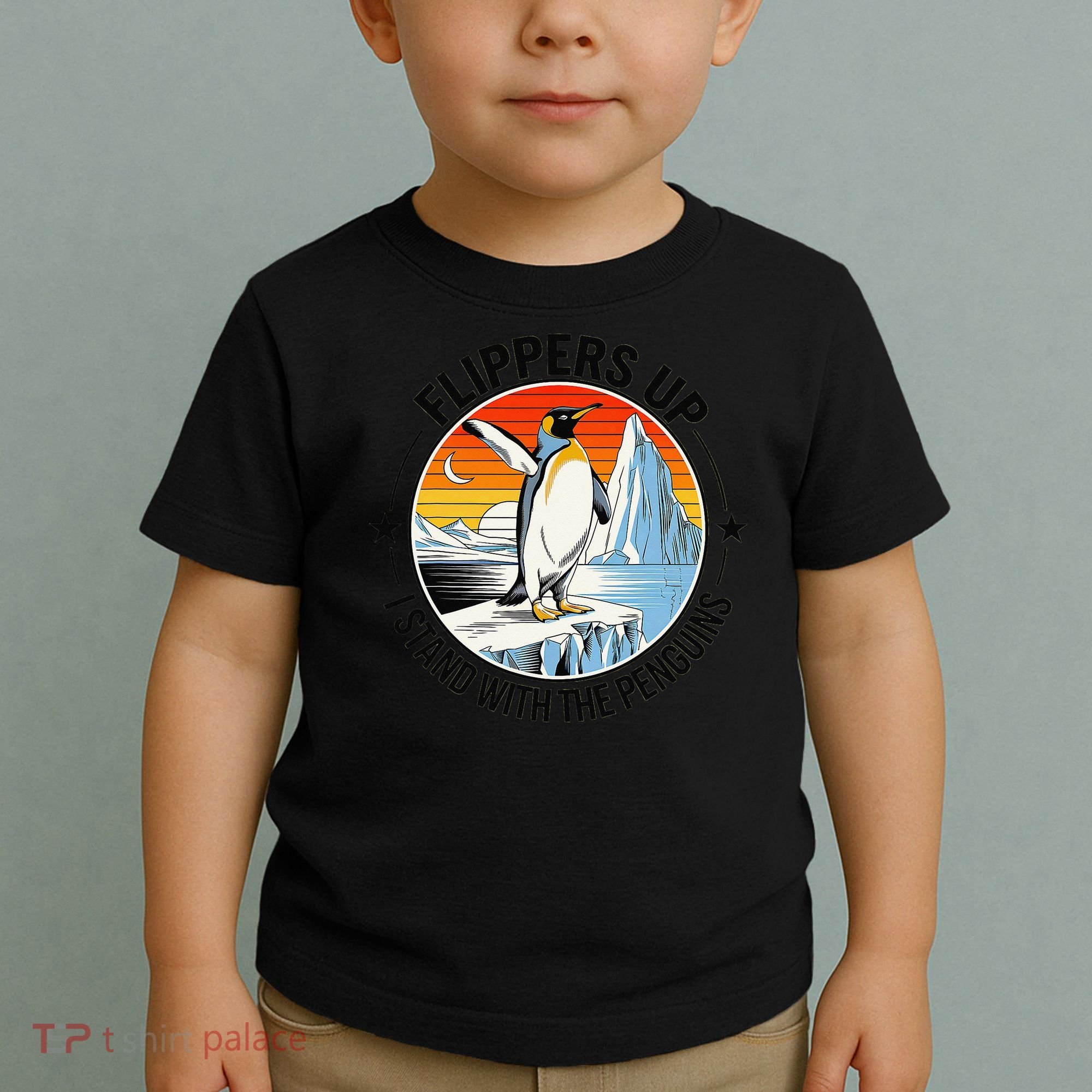 Flippers Up I Stand With The Penguins Arctic Pride Fan Toddler T-Shirt