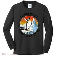 Flippers Up I Stand With The Penguins Arctic Pride Fan Kids Long Sleeve Shirt thumb 0