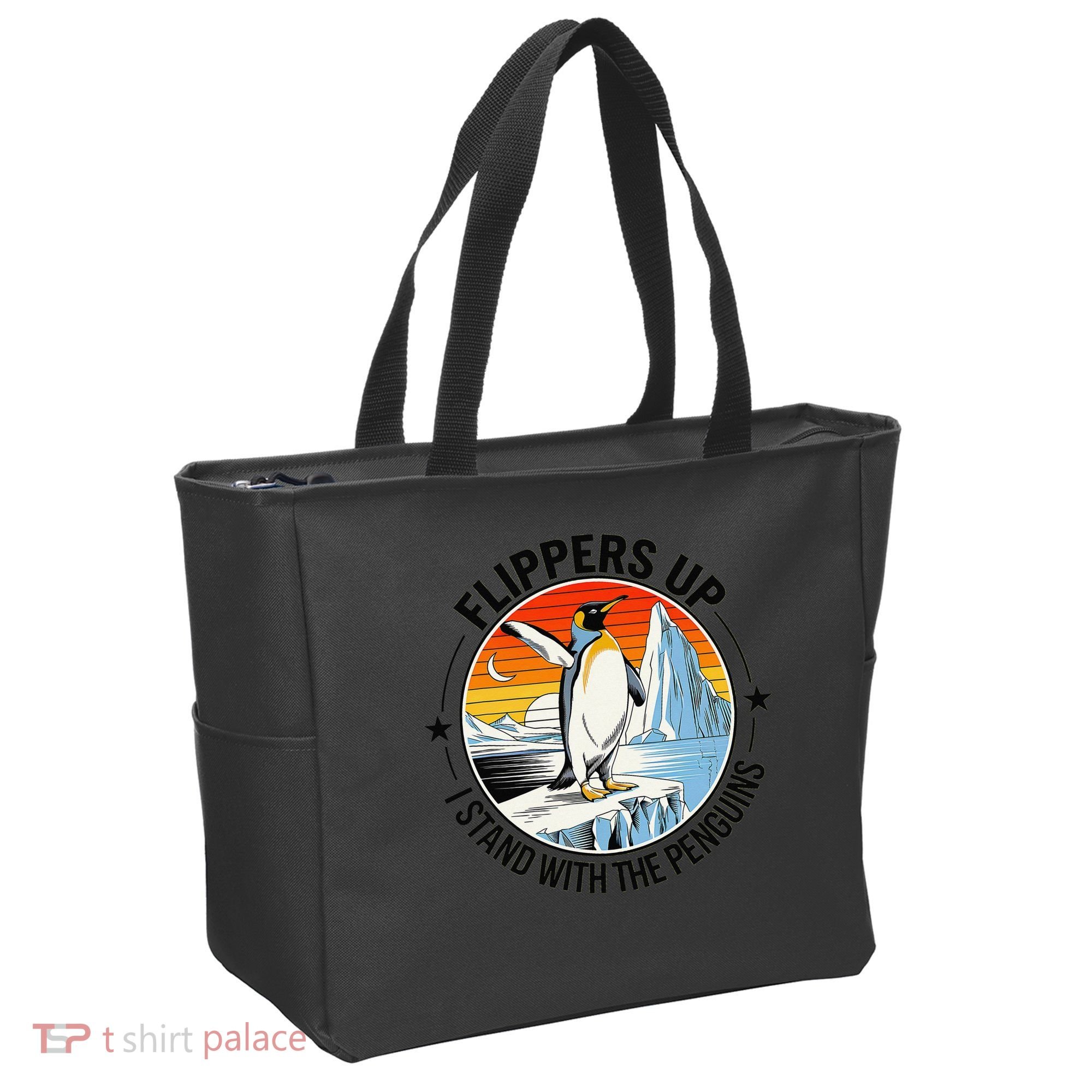 Flippers Up I Stand With The Penguins Arctic Pride Fan Tote Bag