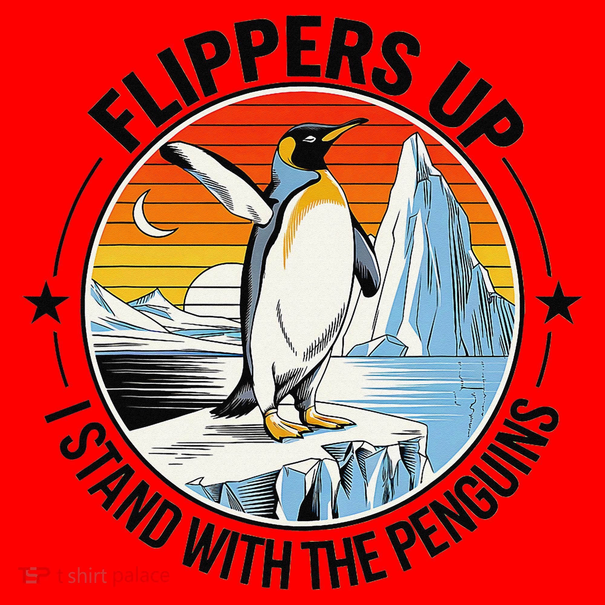 Flippers Up I Stand With The Penguins Arctic Pride Fan Santa Hat