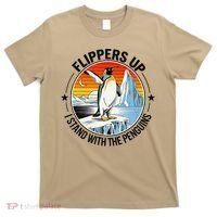 Flippers Up I Stand With The Penguins Arctic Pride Fan T-Shirt thumb 0