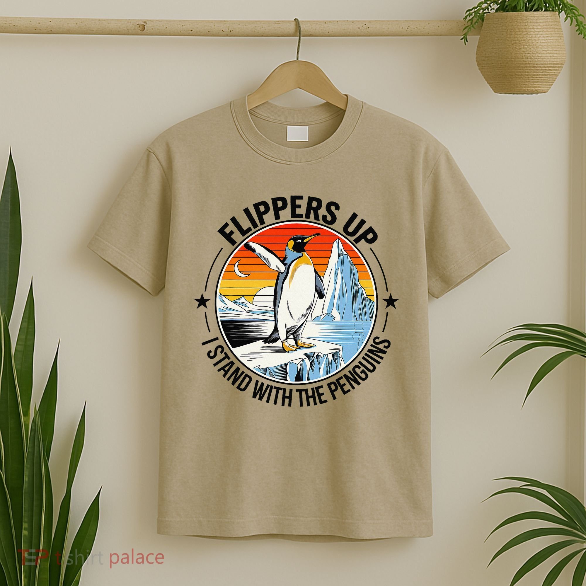 Flippers Up I Stand With The Penguins Arctic Pride Fan T-Shirt