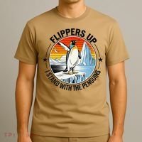 Flippers Up I Stand With The Penguins Arctic Pride Fan T-Shirt thumb 3