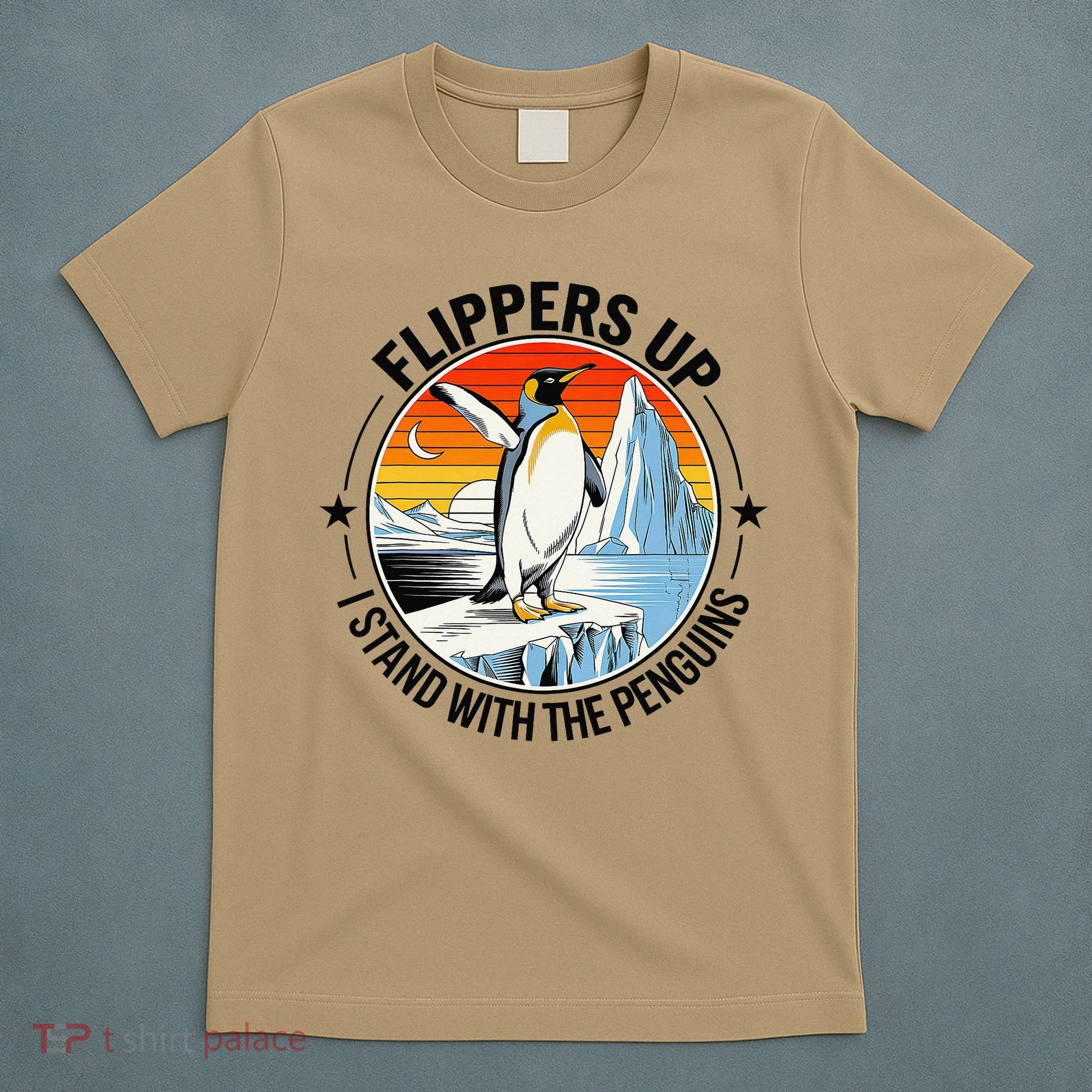 Flippers Up I Stand With The Penguins Arctic Pride Fan T-Shirt