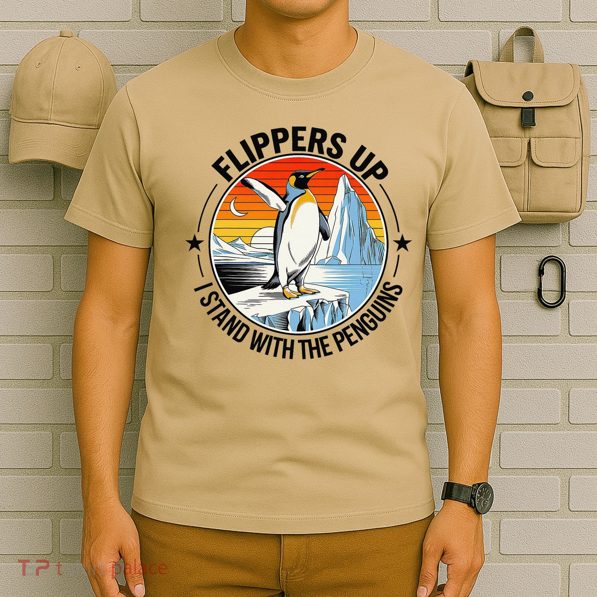 Flippers Up I Stand With The Penguins Arctic Pride Fan T-Shirt