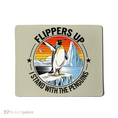 Flippers Up I Stand With The Penguins Arctic Pride Fan Mousepad