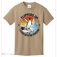 Flippers Up I Stand With The Penguins Arctic Pride Fan Kids T-Shirt thumb 0