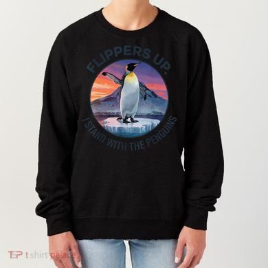 Flippers Up I Stand With The Penguins  Women's Sweatshirt