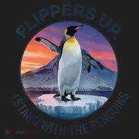 Flippers Up I Stand With The Penguins  Women's Sweatshirt thumb 2