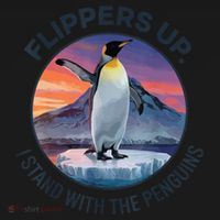 Flippers Up I Stand With The Penguins  Backpack thumb 2