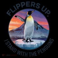 Flippers Up I Stand With The Penguins  Toddler Hoodie thumb 2