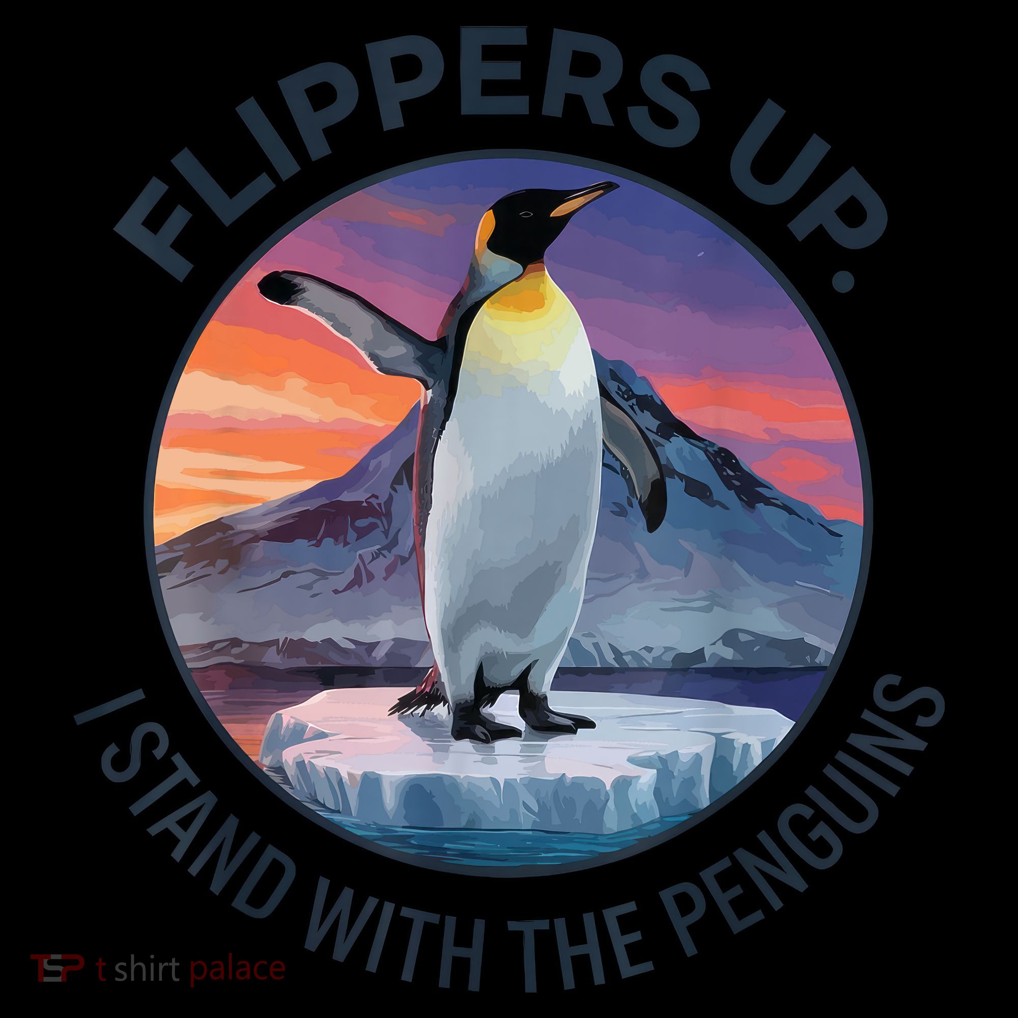 Flippers Up I Stand With The Penguins  Toddler Hoodie