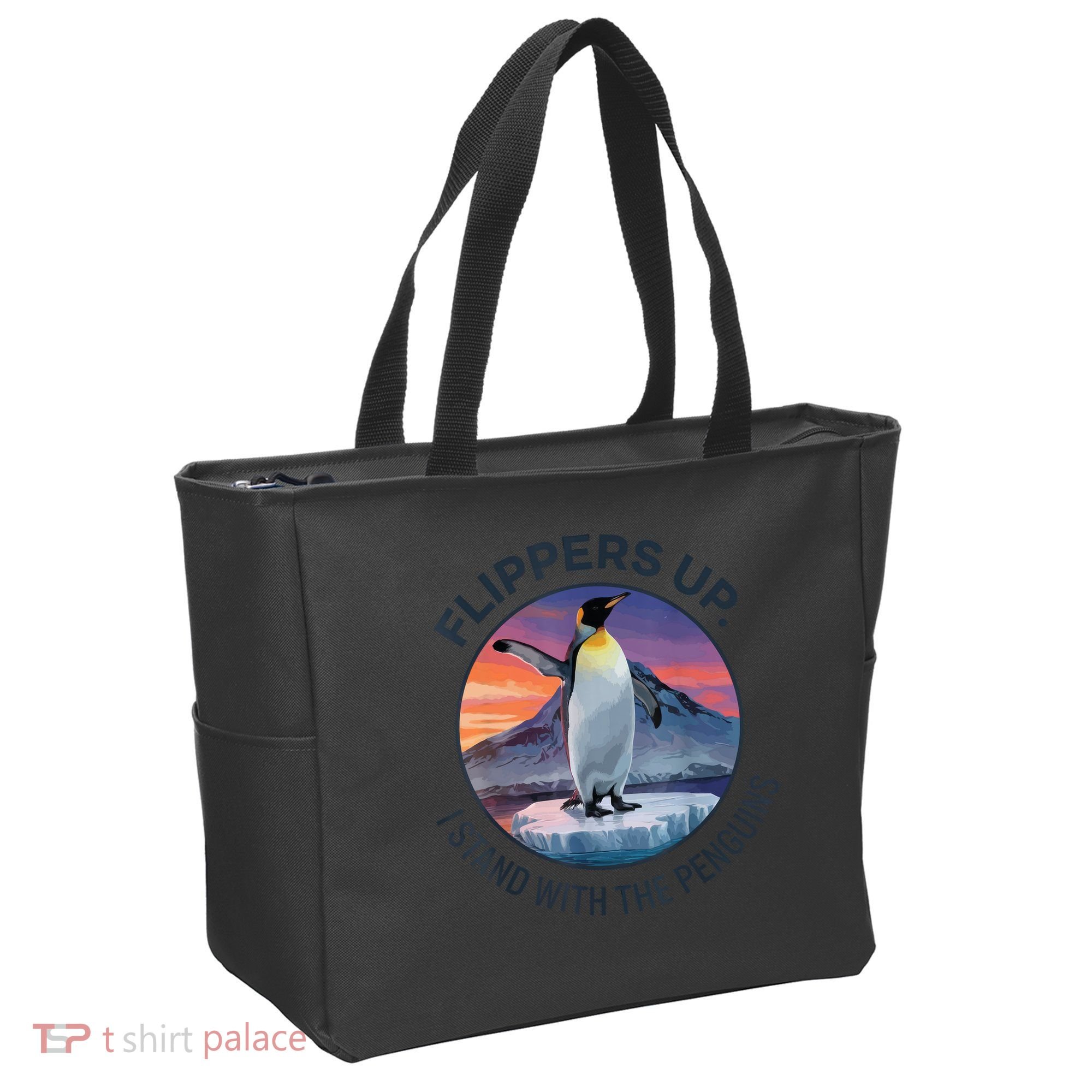 Flippers Up I Stand With The Penguins  Tote Bag