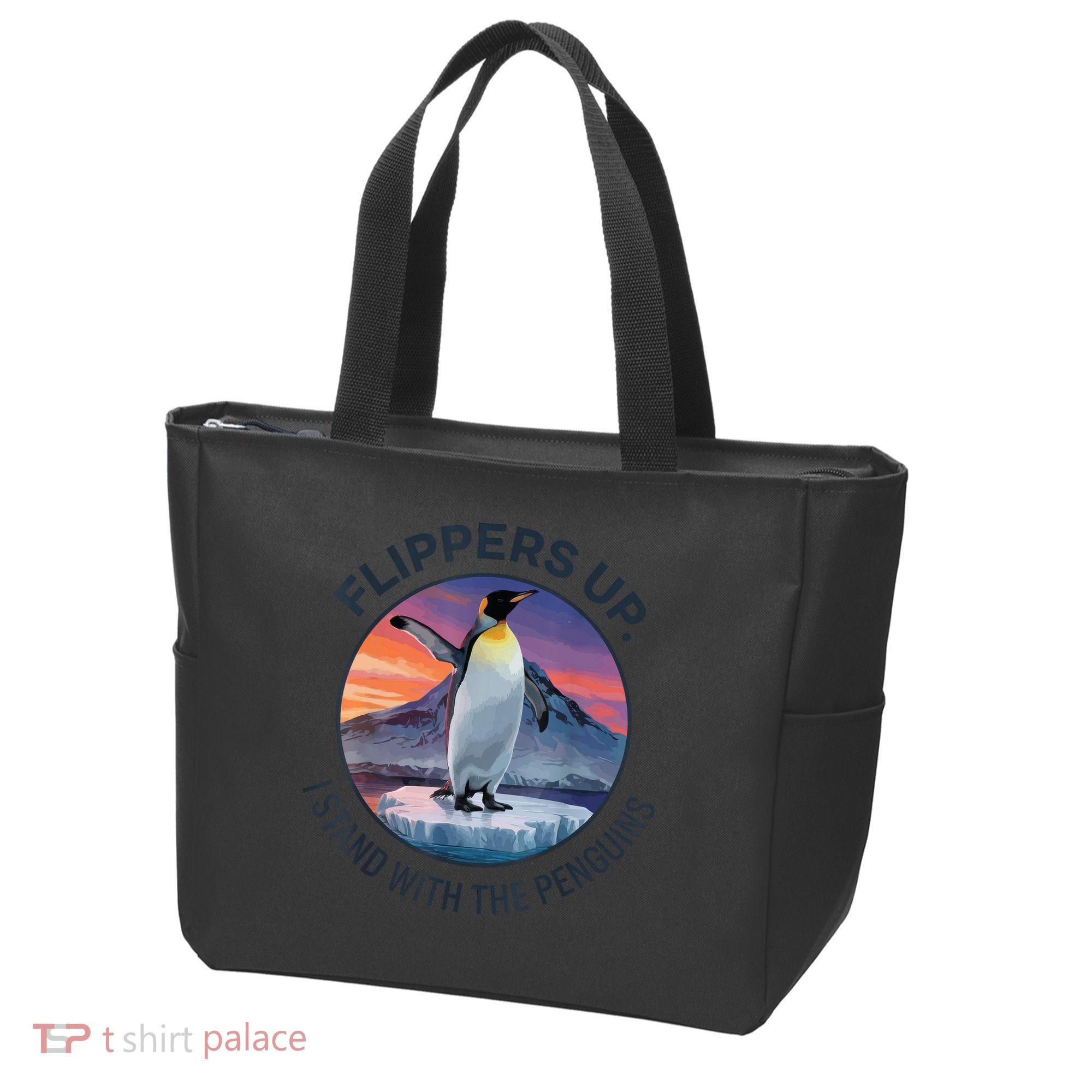 Flippers Up I Stand With The Penguins  Tote Bag