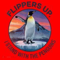 Flippers Up I Stand With The Penguins  Santa Hat thumb 1