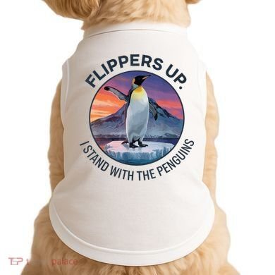 Flippers Up I Stand With The Penguins  Doggie Tank