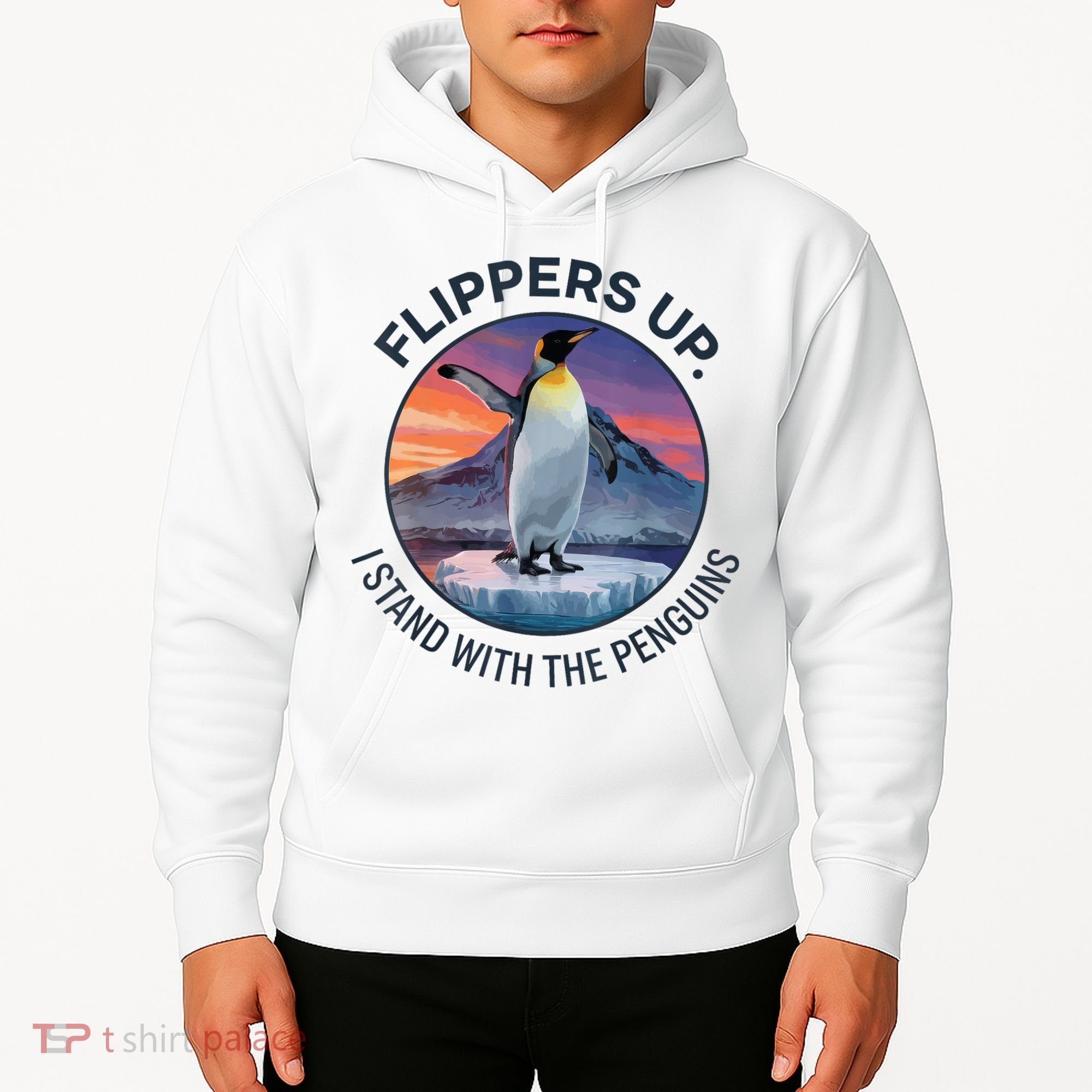 Flippers Up I Stand With The Penguins  Hoodie
