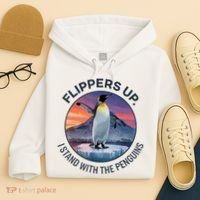 Flippers Up I Stand With The Penguins  Hoodie thumb 4